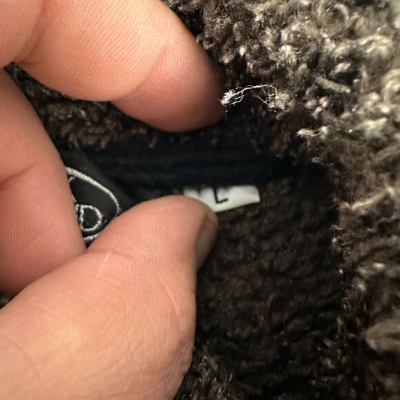 Black Diamond Brown Sherpa Fleece Jacket Zip Front Pockets Womens Size Large USA - Picture 3 of 10